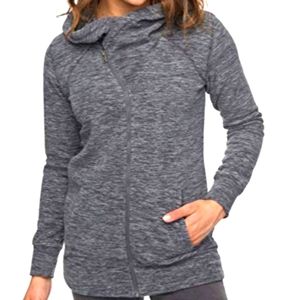 Roxy Womens Hidden Path Full Zip Hoodie Charcoal Size Medium